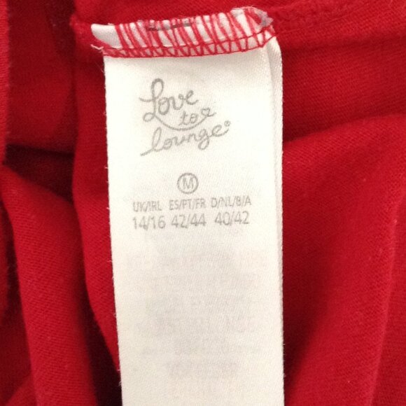 Disney Mickey Mouse Women's Pajama PJ Top Size M Red Sleepwear 'Love to Lounge' - Picture 6 of 6